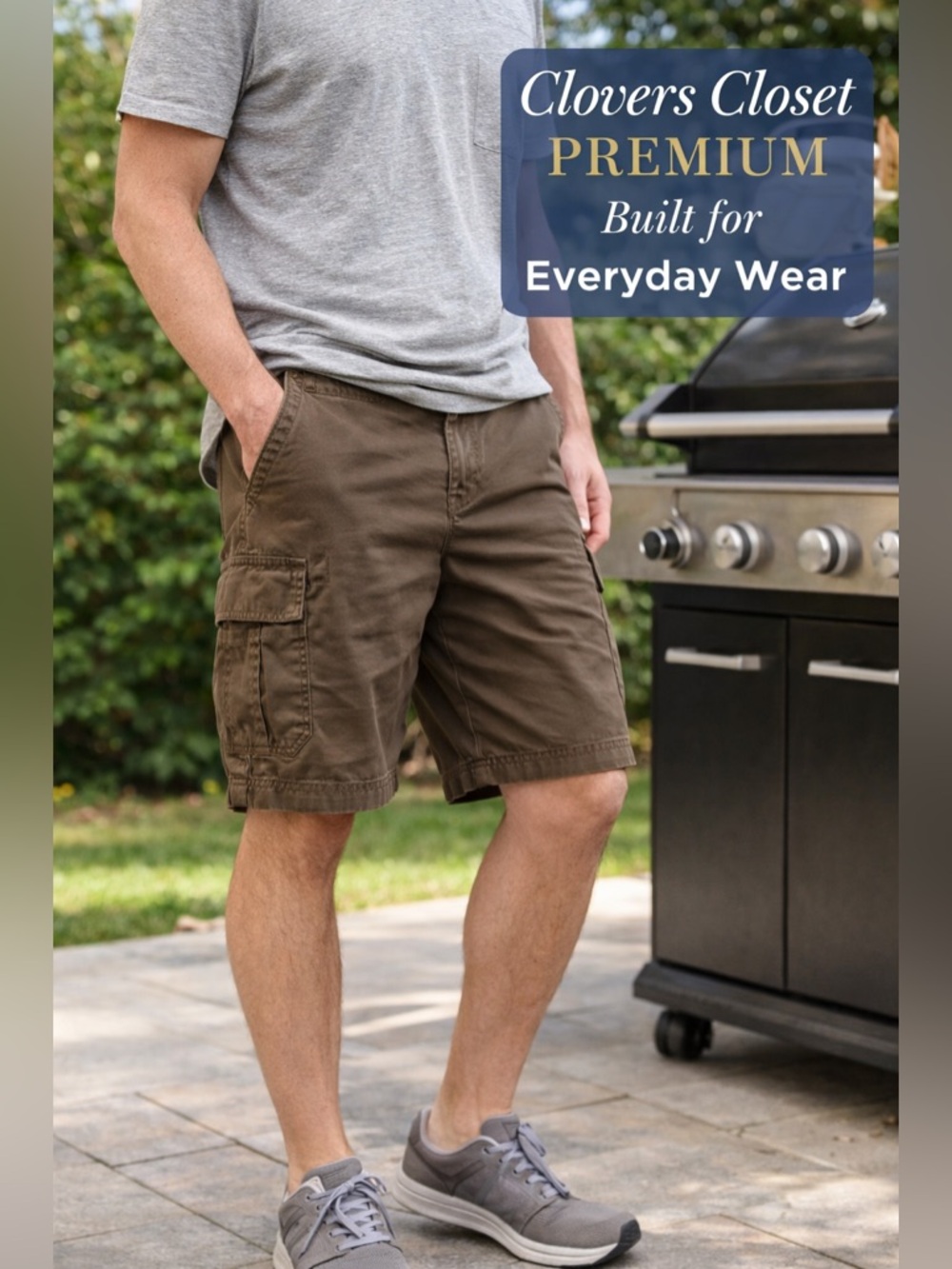 Columbia Brown Cotton Cargo Shorts 38 Hiking Outdoor Casual Classic